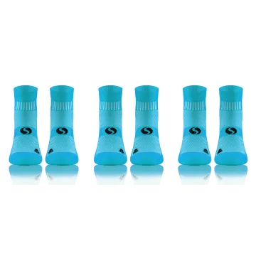 Sesto Senso 3-PAK Skarpety Sportowe AMZ Jednokolorowe Turkusowe