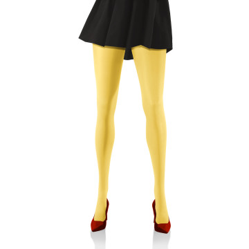 Sesto Senso 3-PAK Rajstopy 40 DEN kolorowe kryjące microfibra HIVER Żółty