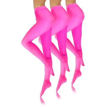 Sesto Senso 3-PAK Rajstopy 40 DEN kolorowe kryjące microfibra HIVER Różowy Neon