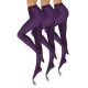 Sesto Senso 3-PAK Rajstopy 40 DEN kolorowe kryjące microfibra HIVER Fioletowy