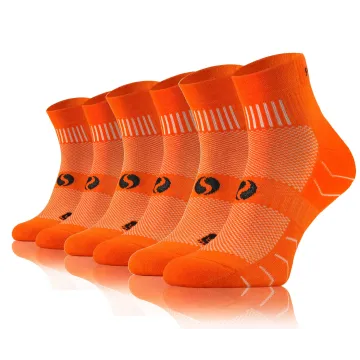 Sesto Senso 3-PAK Skarpety Sportowe AMZ Jednokolorowe Pomarańczowe