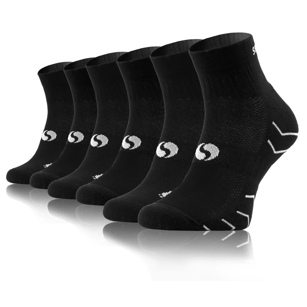 Sesto Senso 3-PAK Skarpety Sportowe AMZ Jednokolorowe Czarne