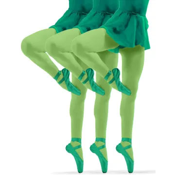 Sesto Senso 3-PAK Rajstopy dziewczęce 40 DEN Claudia kolorowe kryjące microfibra Zielony neonowy