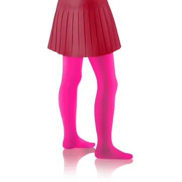 Sesto Senso 3-PAK Rajstopy dziewczęce 40 DEN Claudia kolorowe kryjące microfibra Pink Neon