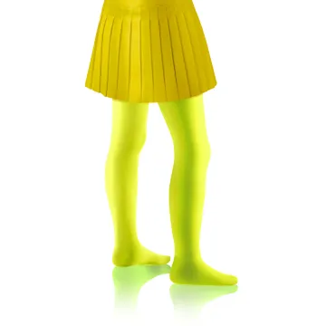 Sesto Senso 3-PAK Rajstopy dziewczęce 40 DEN Claudia kolorowe kryjące microfibra Żółte neonowe