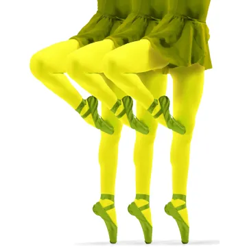 Sesto Senso 3-PAK Rajstopy dziewczęce 40 DEN Claudia kolorowe kryjące microfibra Żółte neonowe