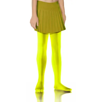 Sesto Senso 3-PAK Rajstopy dziewczęce 40 DEN Claudia kolorowe kryjące microfibra Żółte neonowe