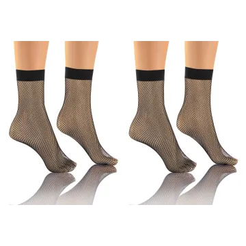 Sesto Senso 2-PAK Skarpetki kabaretki małe oczka KORA Czarne