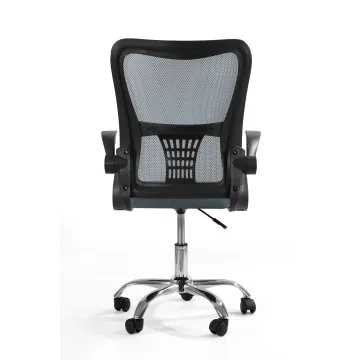 Fotel biurowy ergonomiczny, model V8, składane podłokietniki, grafitowy