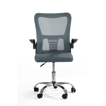 Fotel biurowy ergonomiczny, model V8, składane podłokietniki, grafitowy