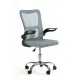 Fotel biurowy ergonomiczny, model V8, składane podłokietniki, szary