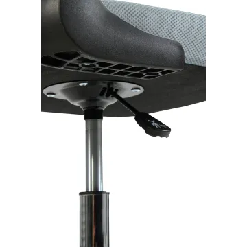 Fotel biurowy ergonomiczny, model V8, składane podłokietniki, szary