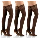 Sesto Senso 3-pak pończochy 50 DEN samonośne kryjące NICOLE Caffe