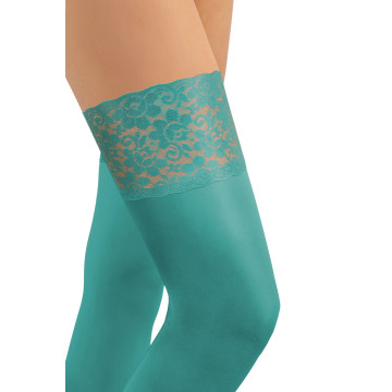 Sesto Senso 3-pak pończochy 50 DEN samonośne kryjące NICOLE Miętowy