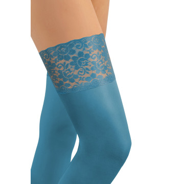 Sesto Senso 3-pak pończochy 50 DEN samonośne kryjące NICOLE Petrol