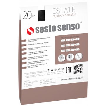 Sesto Senso 3-pak rajstopy damskie ESTATE 20 DEN klasyczne Fumo