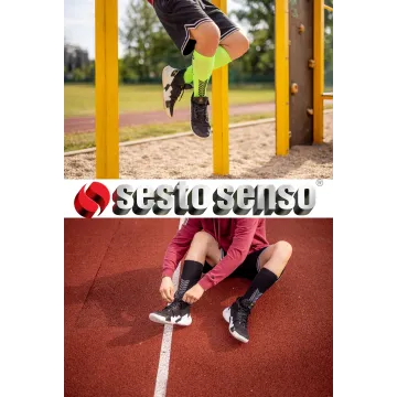 Sesto Senso 2-PAK Skarpety do biegania kompresyjne długie+krótkie grafitowy