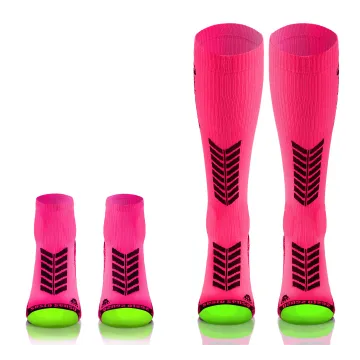 Sesto Senso 2-PAK Skarpety do biegania kompresyjne długie+krótkie różowy