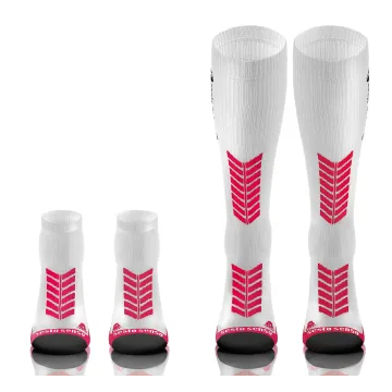 Sesto Senso 2-PAK Skarpety do biegania kompresyjne długie+krótkie biały