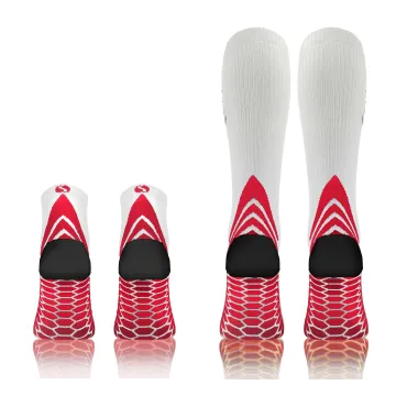 Sesto Senso 2-PAK Skarpety do biegania kompresyjne długie+krótkie biały