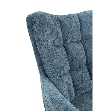 Sesto Senso Zestaw 2 sztuk Krzeseł obrotowych tapicerowanych do salonu jadalni biura Szare