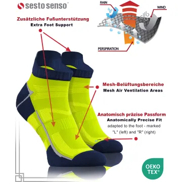 Sesto Senso 3-pak Skarpety Sportowe Uniwersalne frotte SKB07 Żółte