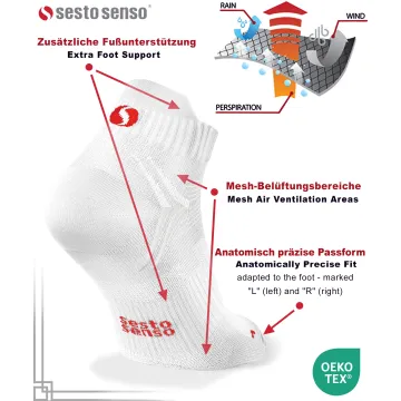 Sesto Senso 3-PAK Skarpety Sportowe Uniwersalne SKB08 Białe