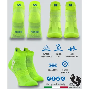 Sesto Senso 3-PAK Skarpety Sportowe Uniwersalne SKB08 Żółte