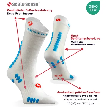 Sesto Senso 3-PAK Skarpety Sportowe Uniwersalne frotte SKB09 białe