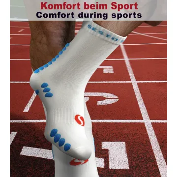 Sesto Senso 3-PAK Skarpety Sportowe Uniwersalne frotte SKB09 białe