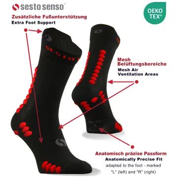 Sesto Senso 3-PAK Skarpety Sportowe Uniwersalne frotte SKB09 czarne