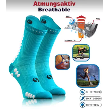 Sesto Senso 3-PAK Skarpety Sportowe Uniwersalne frotte SKB09 turkus