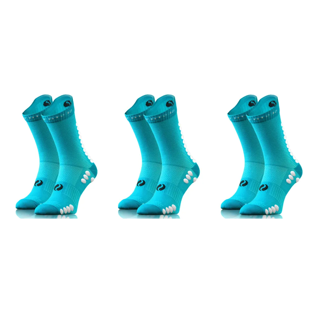 Sesto Senso 3-PAK Skarpety Sportowe Uniwersalne frotte SKB09 turkus