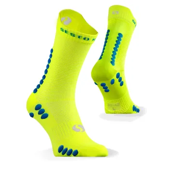 Sesto Senso 3-PAK Skarpety Sportowe Uniwersalne frotte SKB09 żółty neonowy