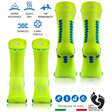 Sesto Senso 3-PAK Skarpety Sportowe Uniwersalne frotte SKB09 żółty neonowy