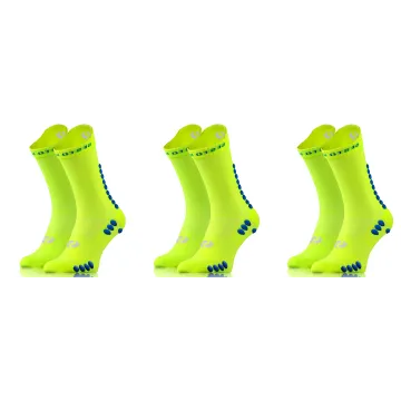 Sesto Senso 3-PAK Skarpety Sportowe Uniwersalne frotte SKB09 żółty neonowy