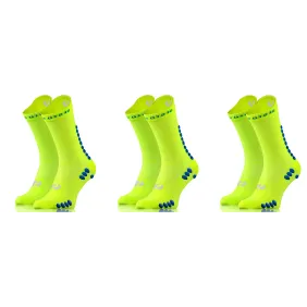Sesto Senso 3-PAK Skarpety Sportowe Uniwersalne frotte SKB09 żółty neonowy