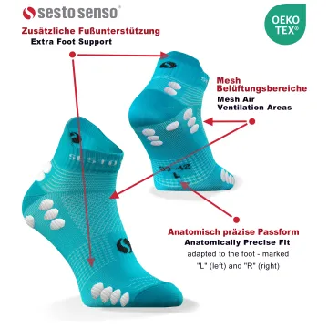 Sesto Senso 3-pak skarpety Sportowe frotte SKB11 turkus
