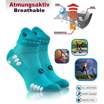 Sesto Senso 3-pak skarpety Sportowe frotte SKB11 turkus