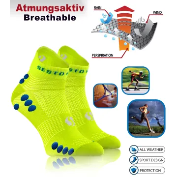 Sesto Senso 3-pak skarpety Sportowe frotte SKB11 żółty neonowy