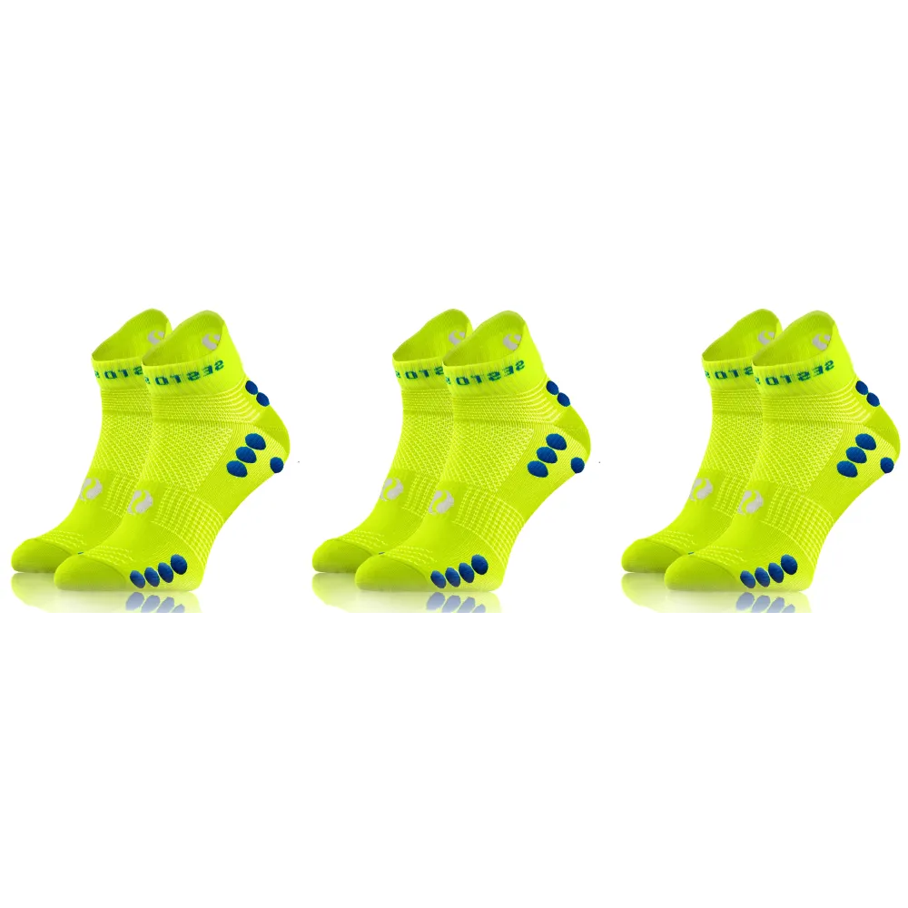 Sesto Senso 3-pak skarpety Sportowe frotte SKB11 żółty neonowy