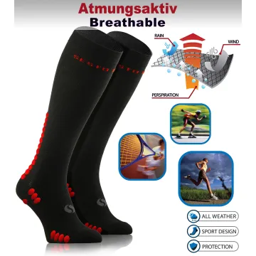Sesto Senso 3-pak Skarpety do biegania kompresyjne unisex SKB12 czarne