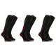Sesto Senso 3-pak Skarpety do biegania kompresyjne unisex SKB12 czarne