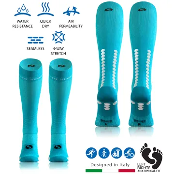 Sesto Senso 3-pak skarpety do biegania kompresyjne unisex SKB12 turkus