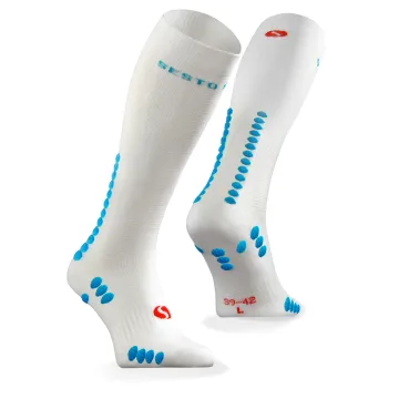 Sesto Senso 3-pak skarpety do biegania kompresyjne unisex SKB12 białe