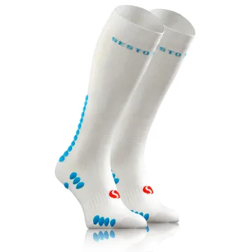 Sesto Senso 3-pak skarpety do biegania kompresyjne unisex SKB12 białe