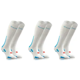 Sesto Senso 3-pak skarpety do biegania kompresyjne unisex SKB12 białe