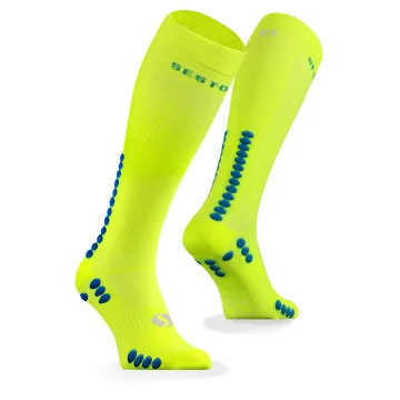 Sesto Senso 3-pak skarpety do biegania kompresyjne unisex SKB12 żółte