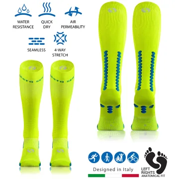 Sesto Senso 2-pak skarpety do biegania kompresyjne unisex SKB12 żółte