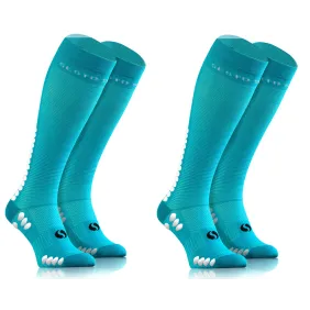 Sesto Senso 2-pak skarpety do biegania kompresyjne unisex SKB12 turkus